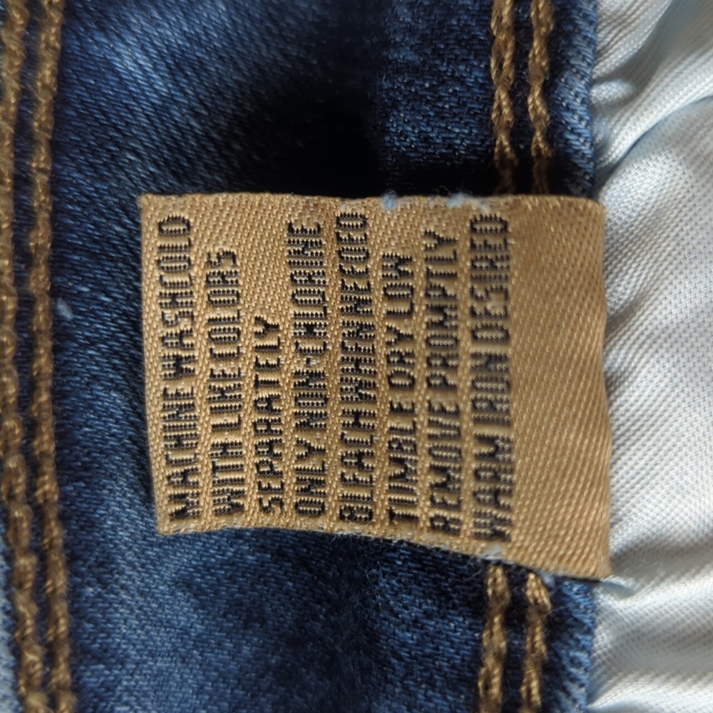 Honey & Bristle Distressed Frayed Hem Capri Jeans 10P Blue - Picture 4 of 15